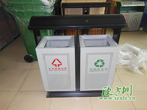 貴陽(yáng)物業(yè)戶外鋼板沖孔垃圾桶,客戶的二次選擇。
