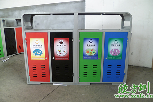 尊重客戶，欣方圳為清遠市定做鋼板分類垃圾桶