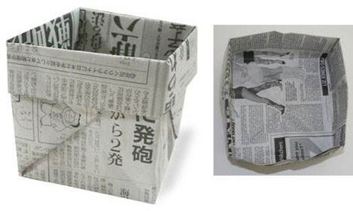 用紙折垃圾桶手工怎么折，學手工制作折紙垃圾桶